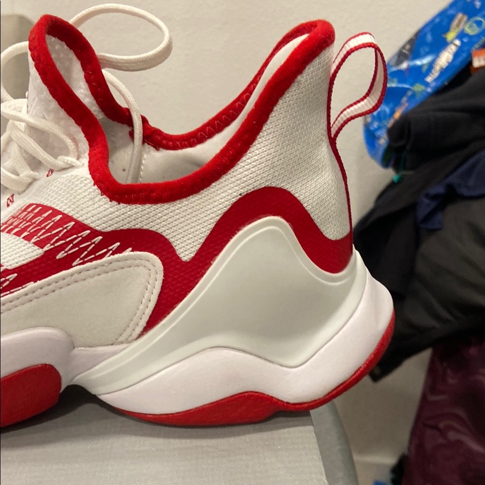 adidas Red and White Athletic Shoes